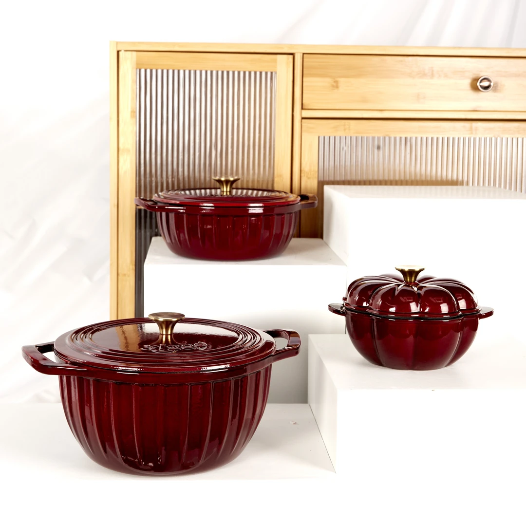 玺造珐琅锅铸铁锅家用多功能铸铁锅不粘锅煲汤炖煮锅组合