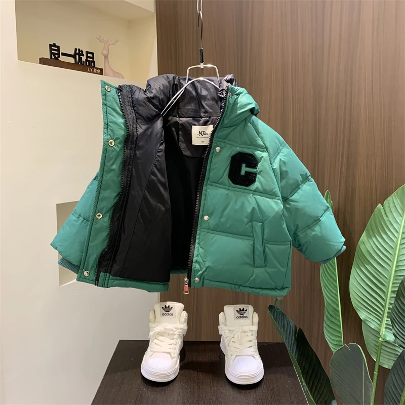 男童羽绒服儿童加厚冬装上衣2024新款宝宝棉衣冬季面包服棉袄外套