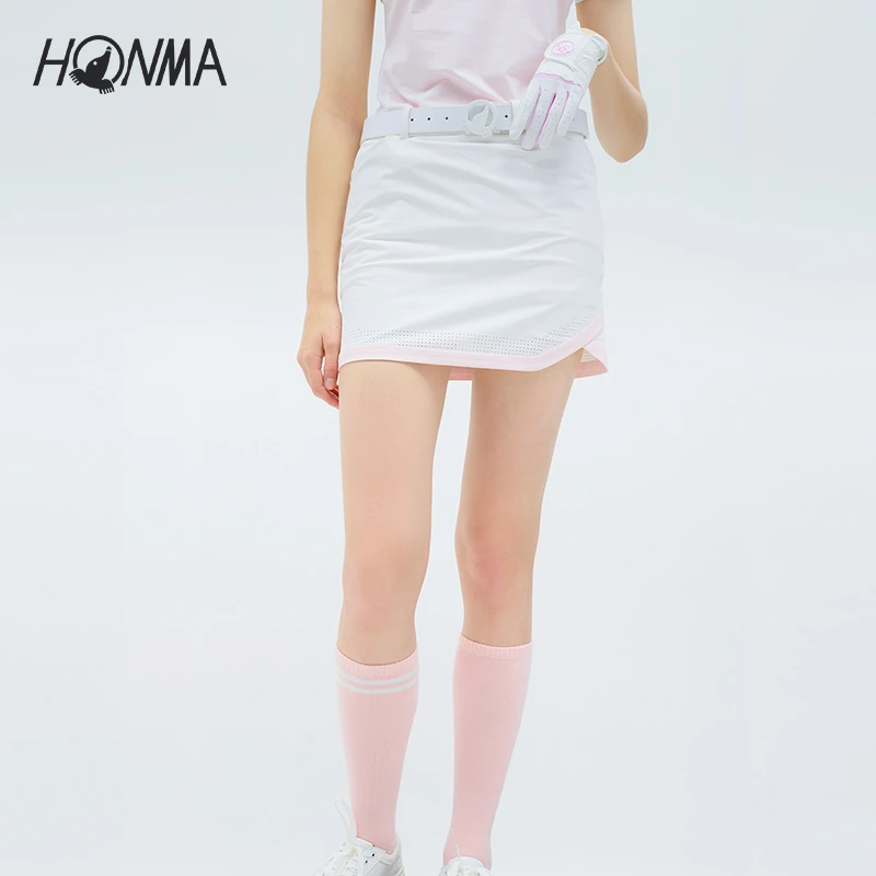 HONMA高尔夫服饰夏季时尚运动修身撞色包臀高腰短裙 HWIX902R617