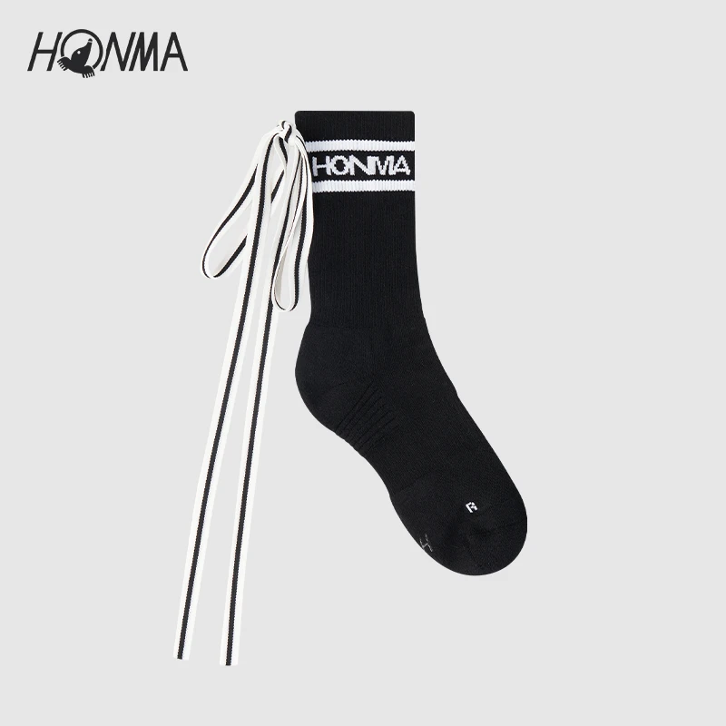 【专业高尔夫】HONMA女士织带短袜透气网眼袜子HWJQ011R025