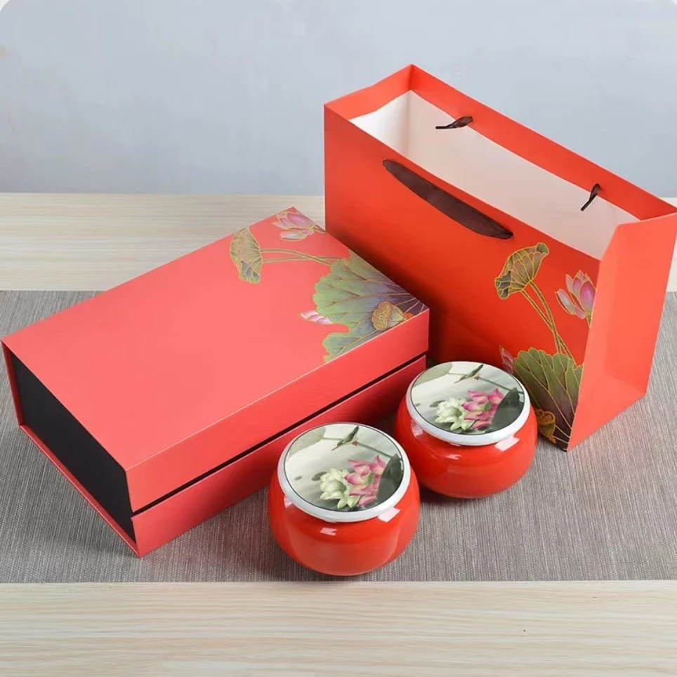 荷花陶瓷 正山小种红茶 花香蜜香 250g精美礼盒礼袋装 送礼自饮