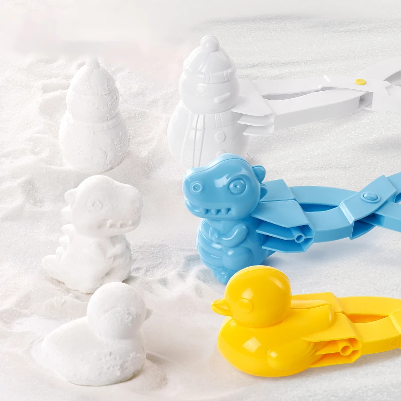 夹雪球雪球夹子模具玩雪工具冬天雪地玩具小鸭子夹雪器打雪仗Y