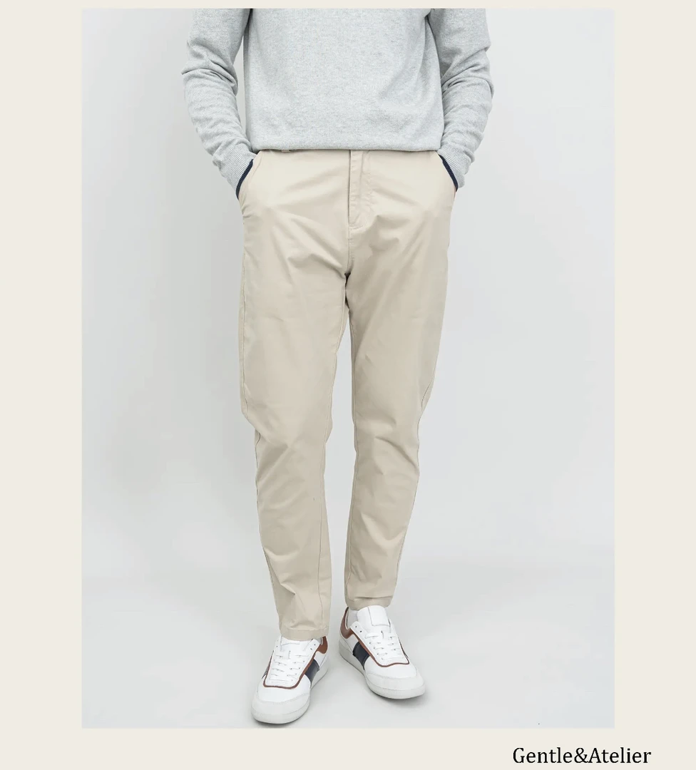 René De Lefebvre（新号）棉质四季款男士裤子修身直筒百搭休闲裤