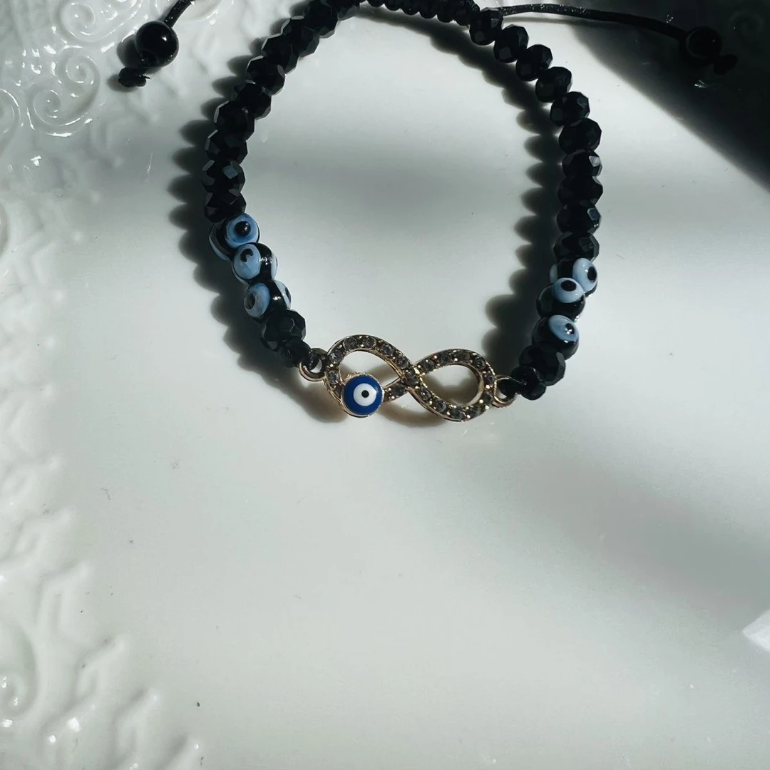 恶魔之眼koz蓝眼睛情侣编织手链从乌鲁木齐发