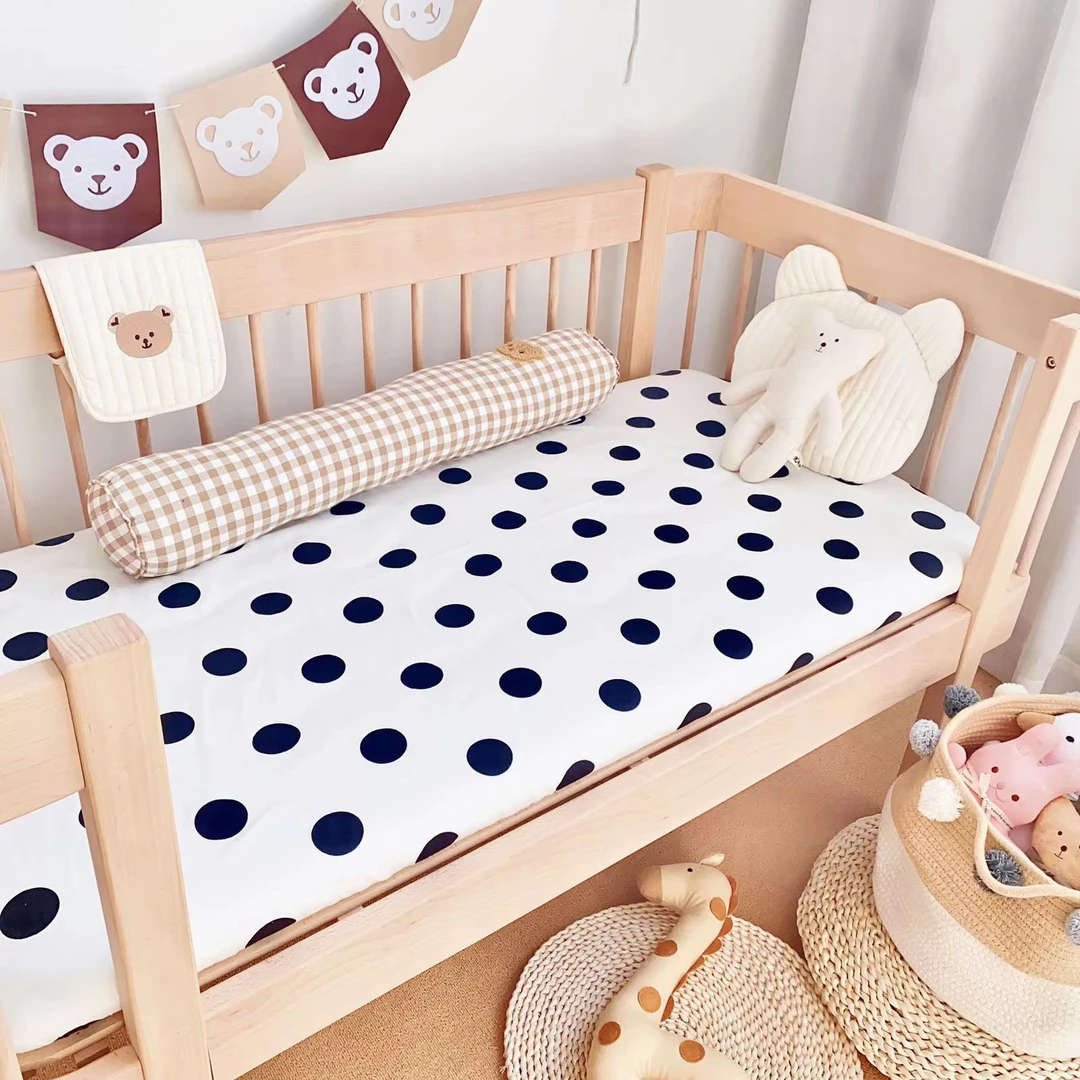 婴儿床笠床单a类母婴级拼接床小尺寸睡单全棉裸睡新生儿透气可拆