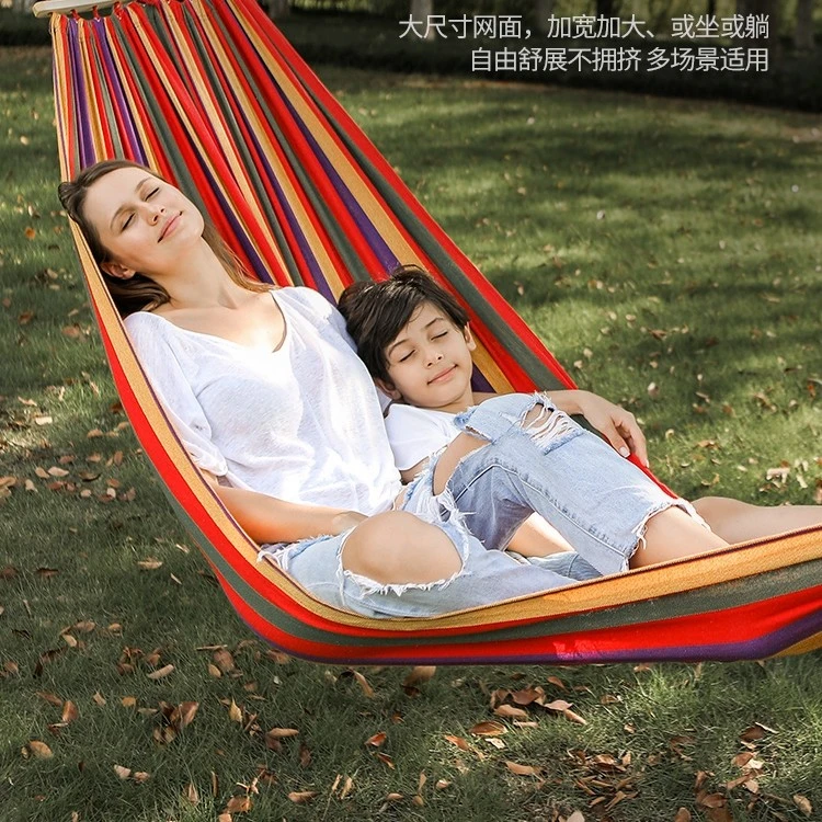 野外家用吊床单双人大人儿童无防侧翻椅寝室秋千睡觉户外帆布秋千