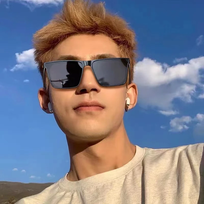 网红太阳镜时尚显瘦方框眼镜百搭欧美潮流个性帅防风大框情侣眼镜