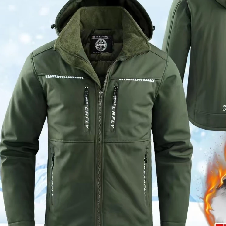 2309冬季防水防风加厚保暖迷彩棉服防寒工作服户外新款棉衣军大衣