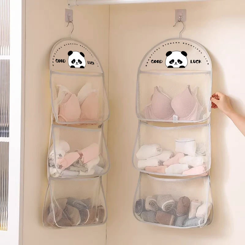 袜子收纳挂袋多层衣柜内衣内裤门后墙上可悬挂网兜宿舍收纳袋神器