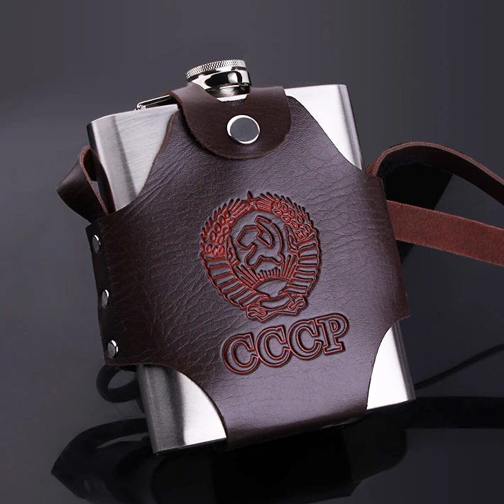 加厚不锈钢扁酒壶小酒壶家用 随身户外可携式酒瓶 迷你扁水壶