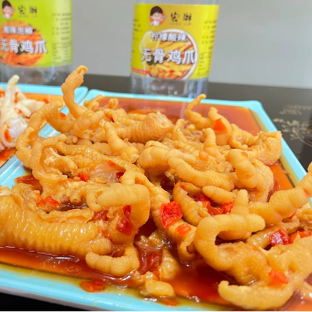 500g柠檬酸辣 营无骨鸡爪养宏淋好吃蛋白质去骨低温