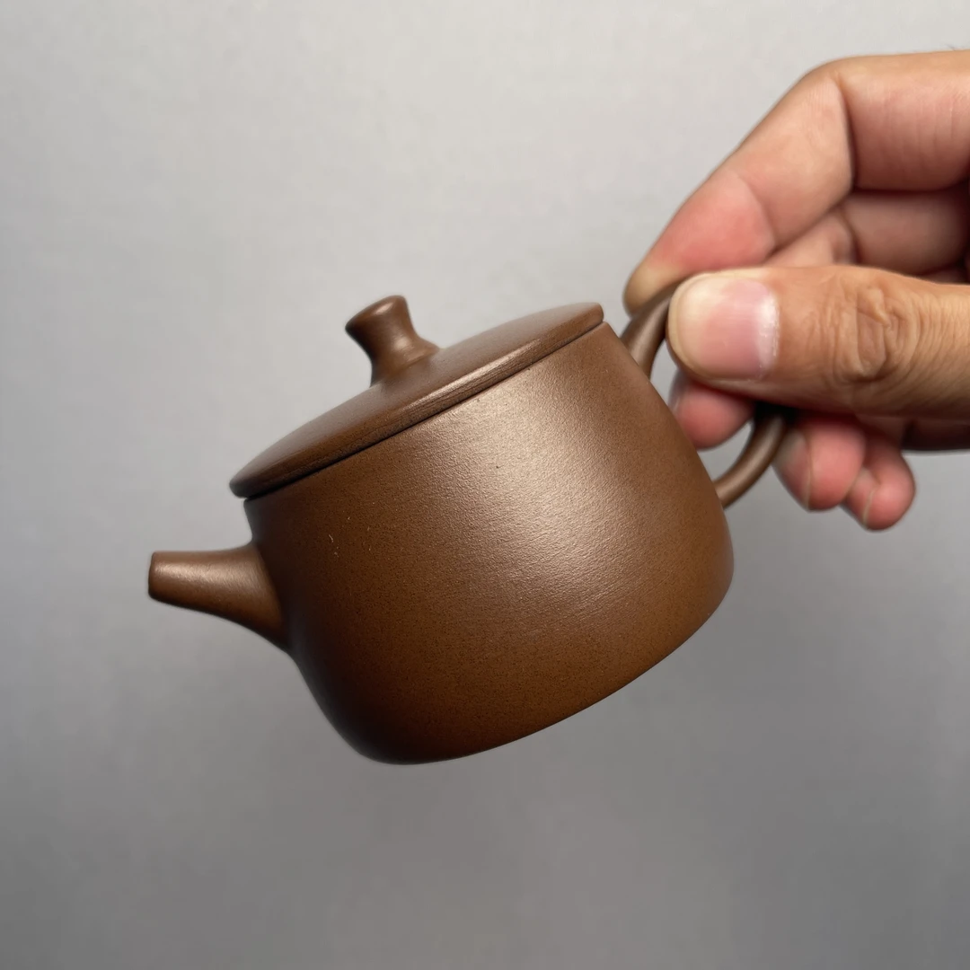 120毫升潮州原矿紫朱泥黑金刚汉瓦壶