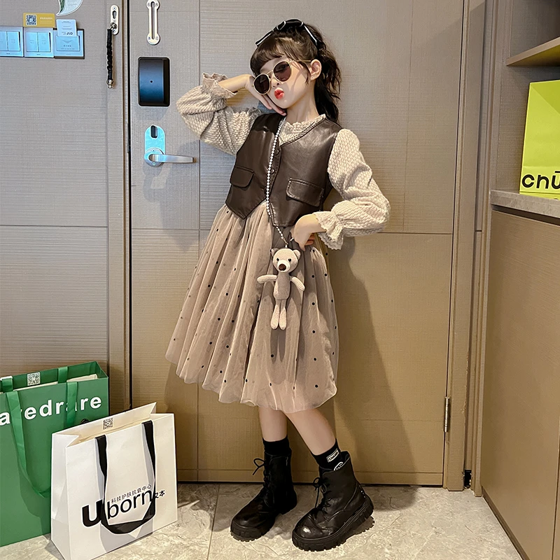 女童连衣裙2024新款秋装儿童秋款洋气公主裙中大童女孩春秋季裙子