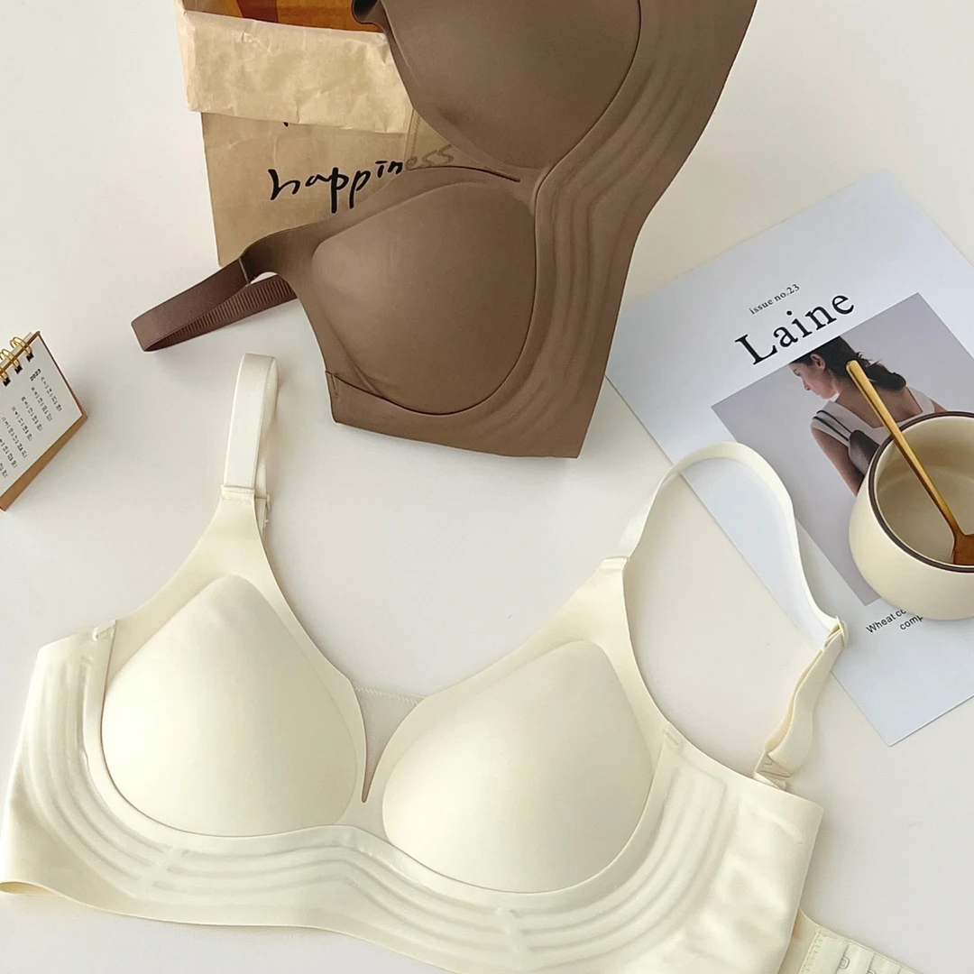 佳佳-秒拍秒付无痕内衣女小胸聚拢收副乳防下垂薄款舒适夏季