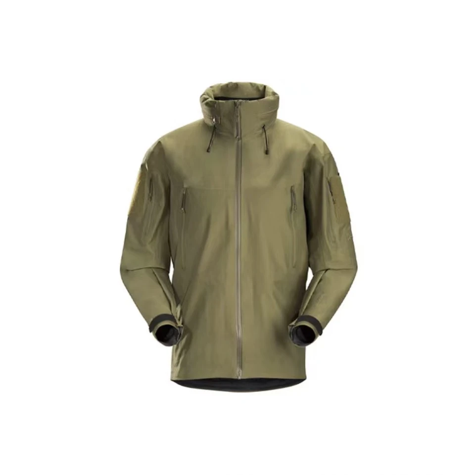 Alpha系列 Leaf ALPHA JACKET GEN2透气纯色高领户外远足防风防水