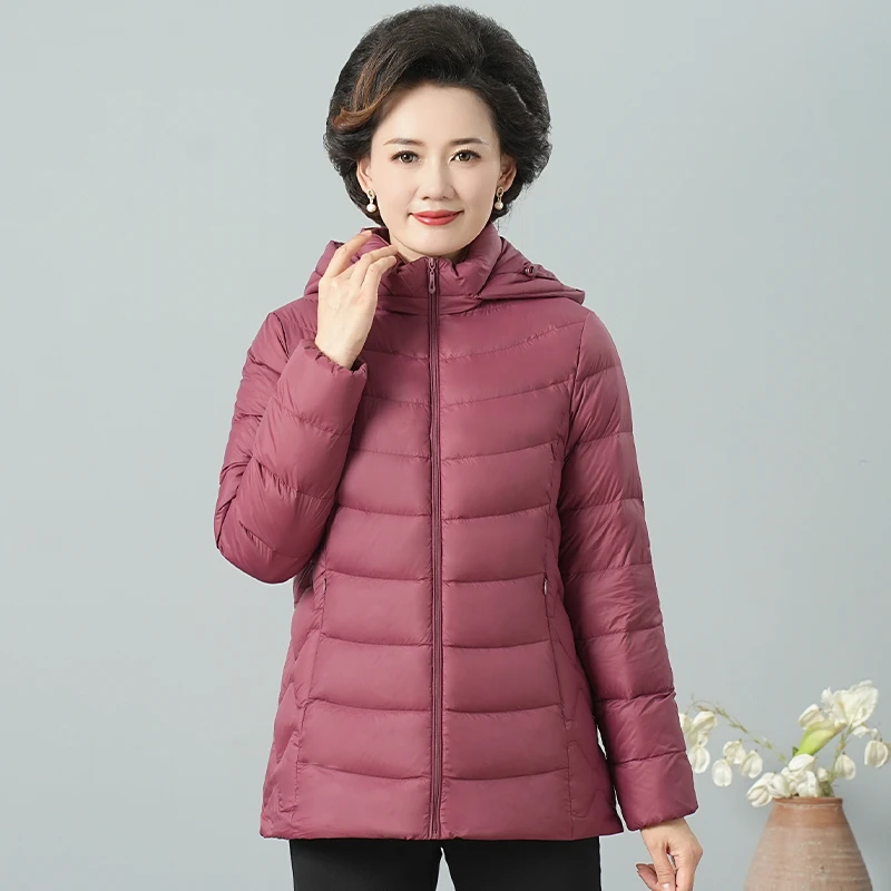 2024老太活帽保暖秋冬中老年妈妈羽绒服F23903