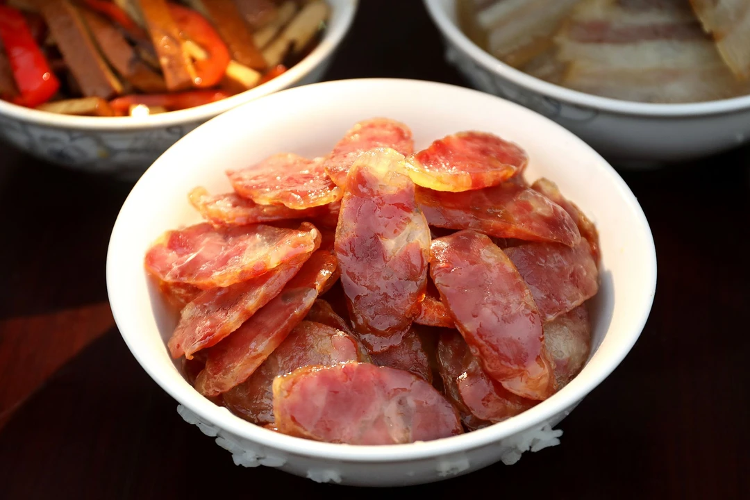 黄山农家纯肉手工香肠营养天然食用品质生产