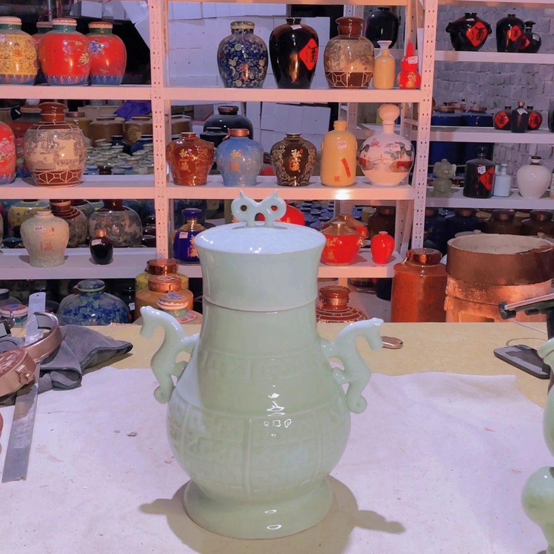 【闪购商品】陶瓷缸胡*双耳5斤1个