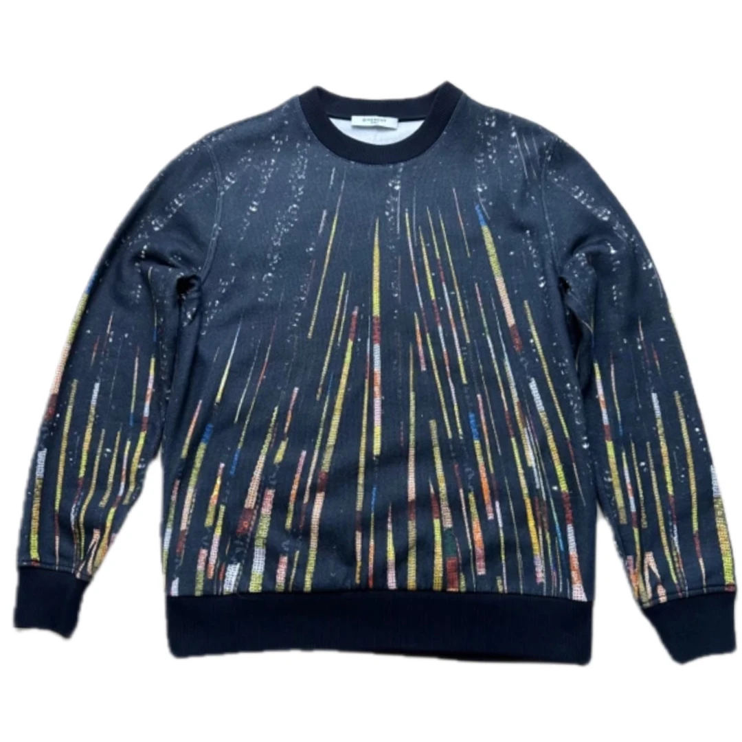 95新 Givenchy/纪梵希 gvc黑色锁链圆领卫衣xs码