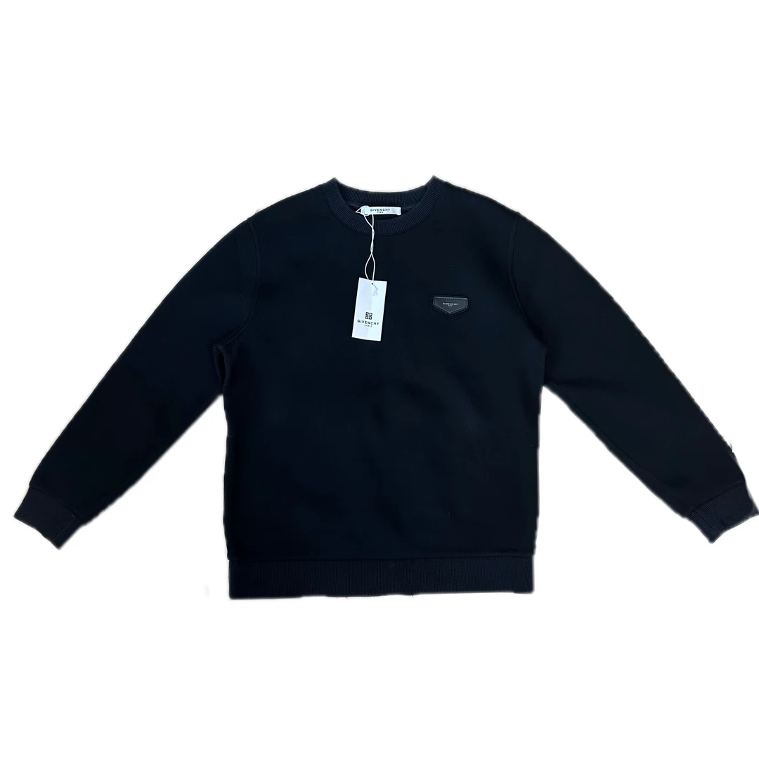 99新 Givenchy/纪梵希 gvc黑色天空棉胸前皮标logo卫衣M码