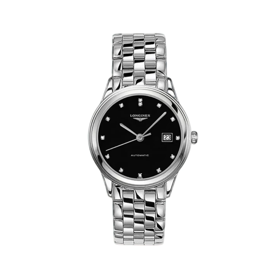 全新未使用 Longines/浪琴 军旗系列40MM表头黑盘真钻刻度