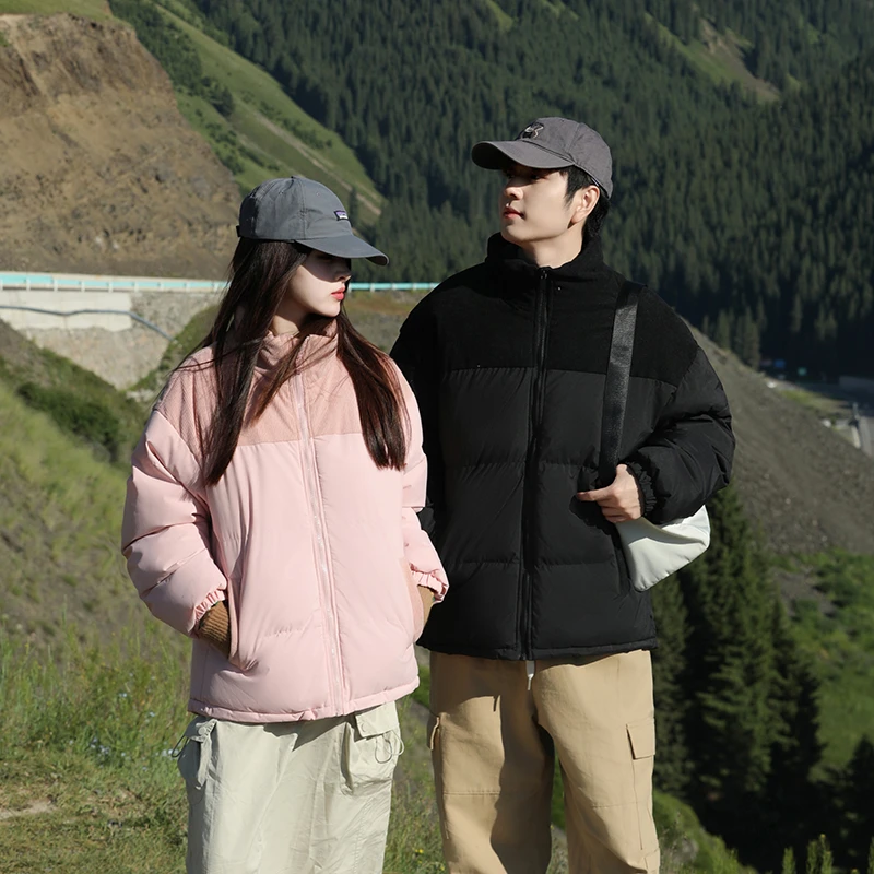 新款棉服冬季立领面包服加绒加厚情侣外套潮流宽松保暖棉衣2279