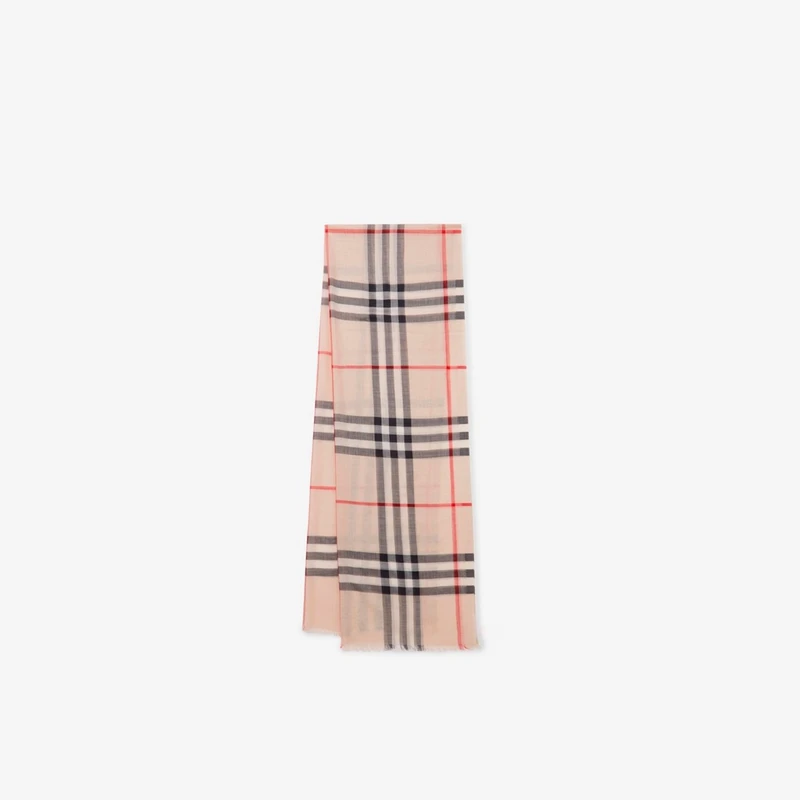博柏利（BURBERRY）【礼物】经典格纹轻盈丝毛混纺围巾80787821