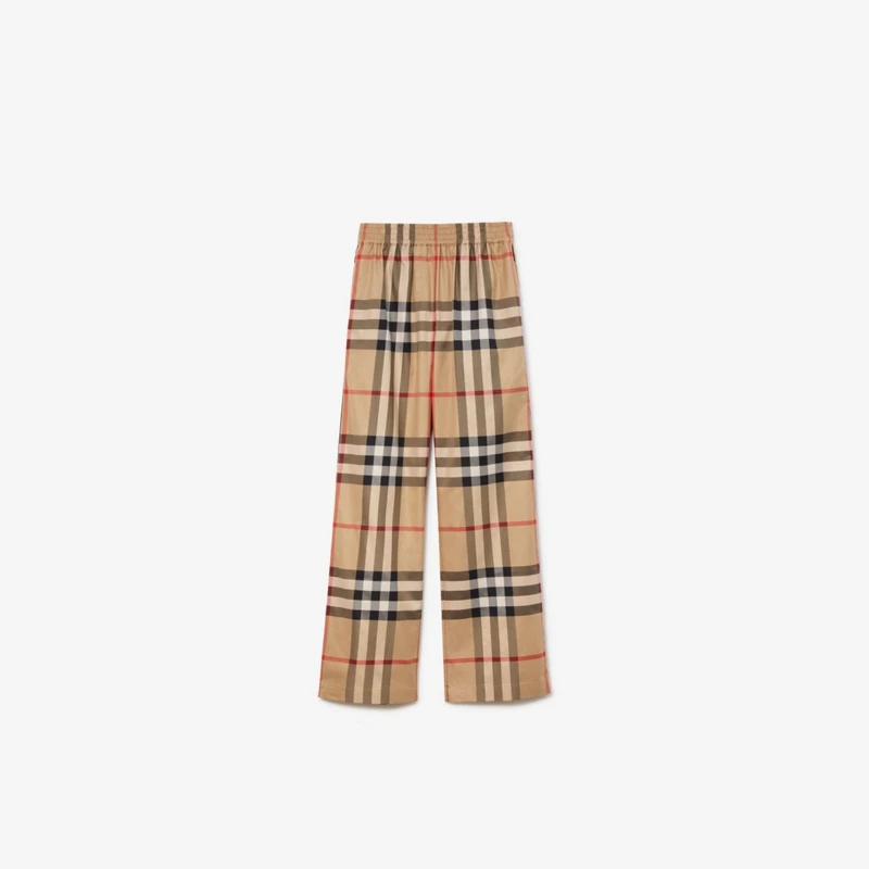 博柏利（BURBERRY）女装 格纹棉质长裤80711011