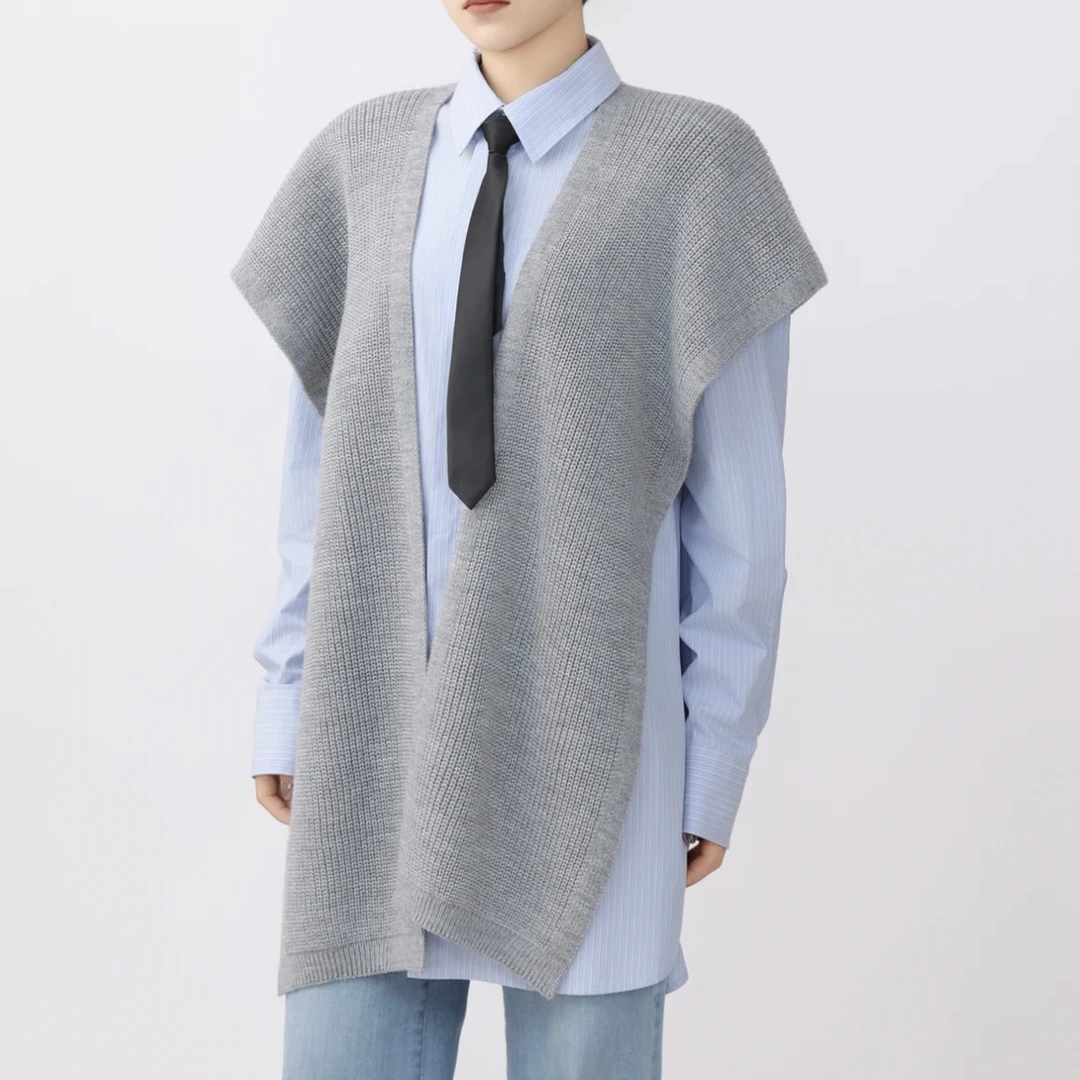 AMASS/阿玛施 冬季简约百搭气质保暖造型穿搭配饰披肩长款5800043