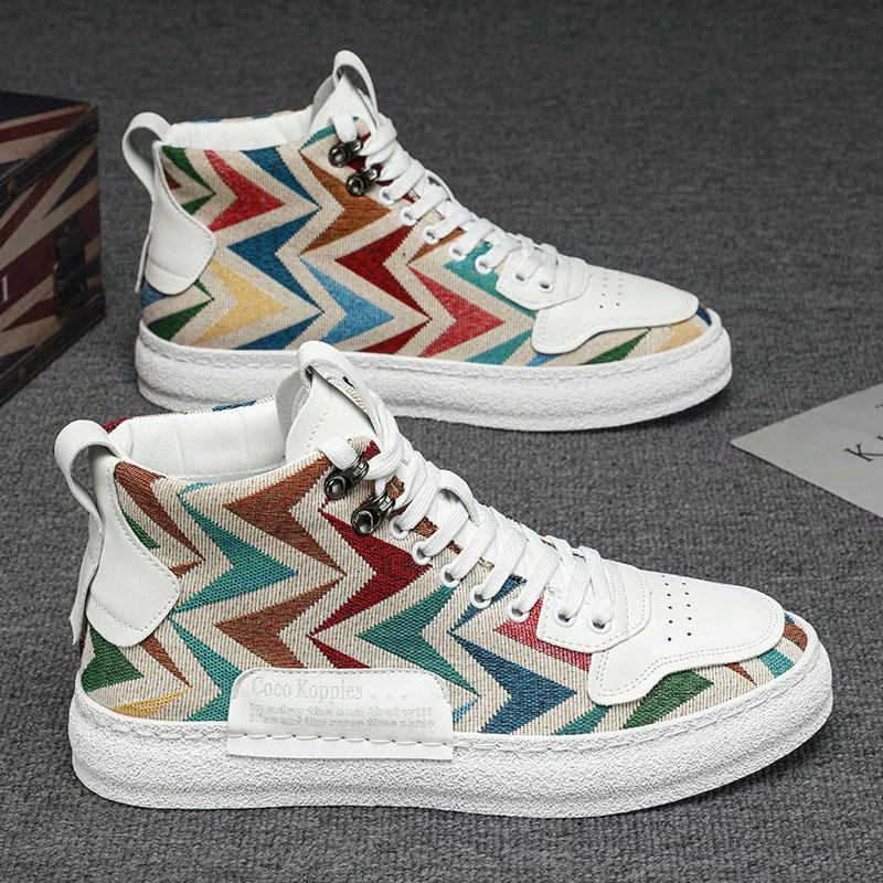 【网红爆款】四季新款透气中帮板鞋潮鞋时尚百搭潮流韩版男士板鞋