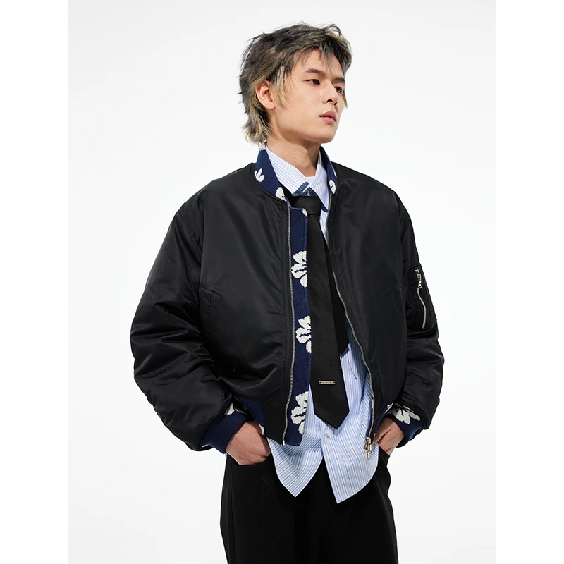 原创正品 TAICHIISM提花撞色bomber再生环保尼龙夹克ma1防水外套