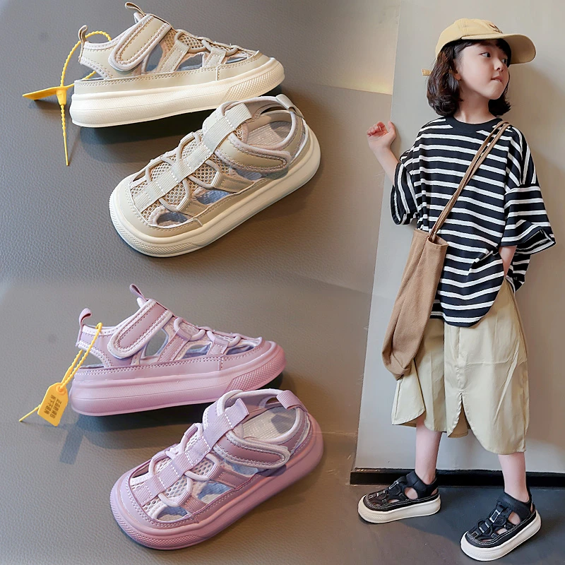 儿童包头凉鞋夏季新款软底防滑轻便男童休闲鞋中大童女童沙滩鞋潮