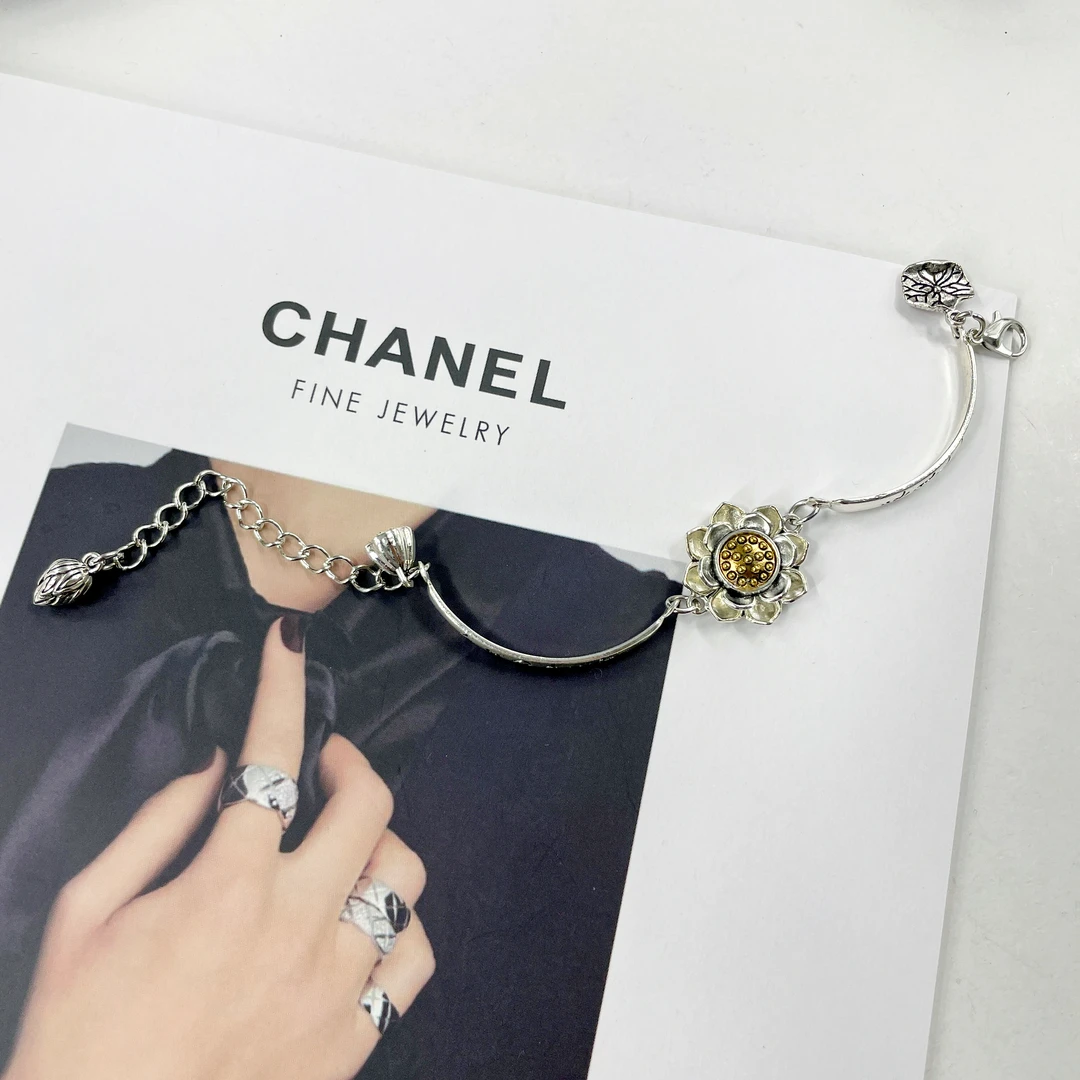 铜合金手镯 420两世欢民族风旋转小众莲花手镯【莲花手镯】