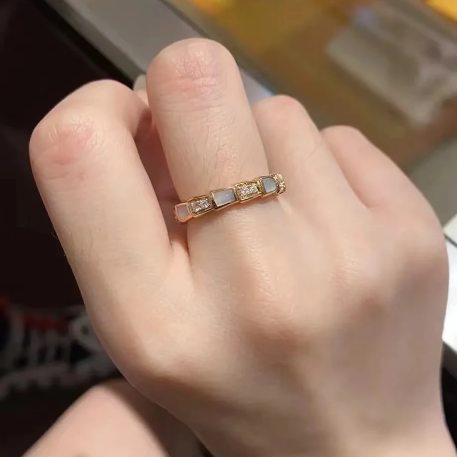 铜合金贝壳戒指 蛇骨戒指 033