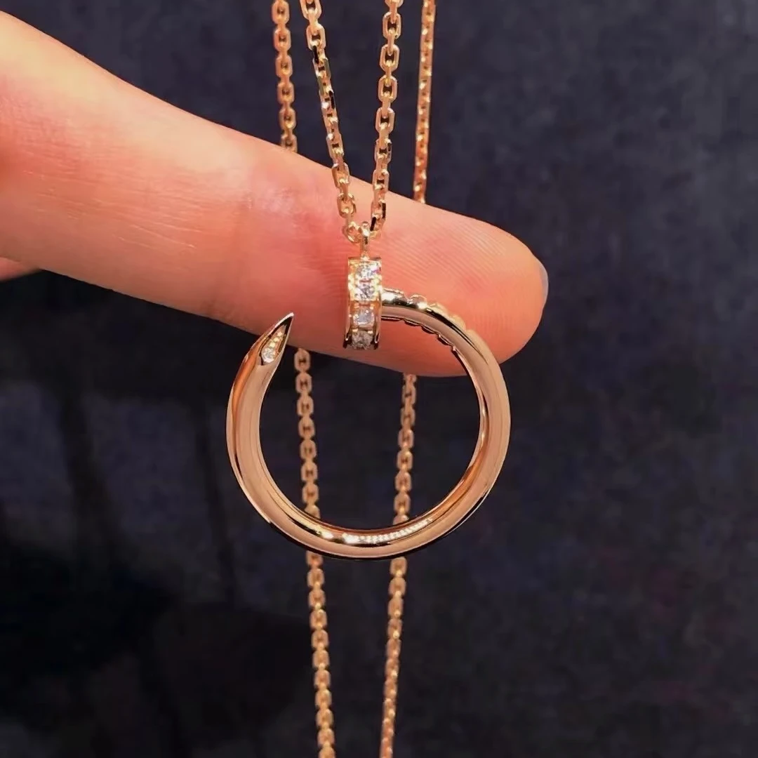 铜合金合成锆石项链 钉子项链 002