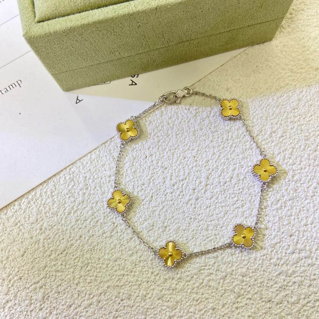 铜合金手链 小镭射六花手链  067