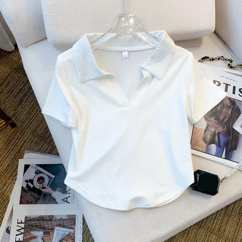 特大码200斤潮牌街头风宽松V领短袖t恤女夏季百搭洋气遮肉上衣ins