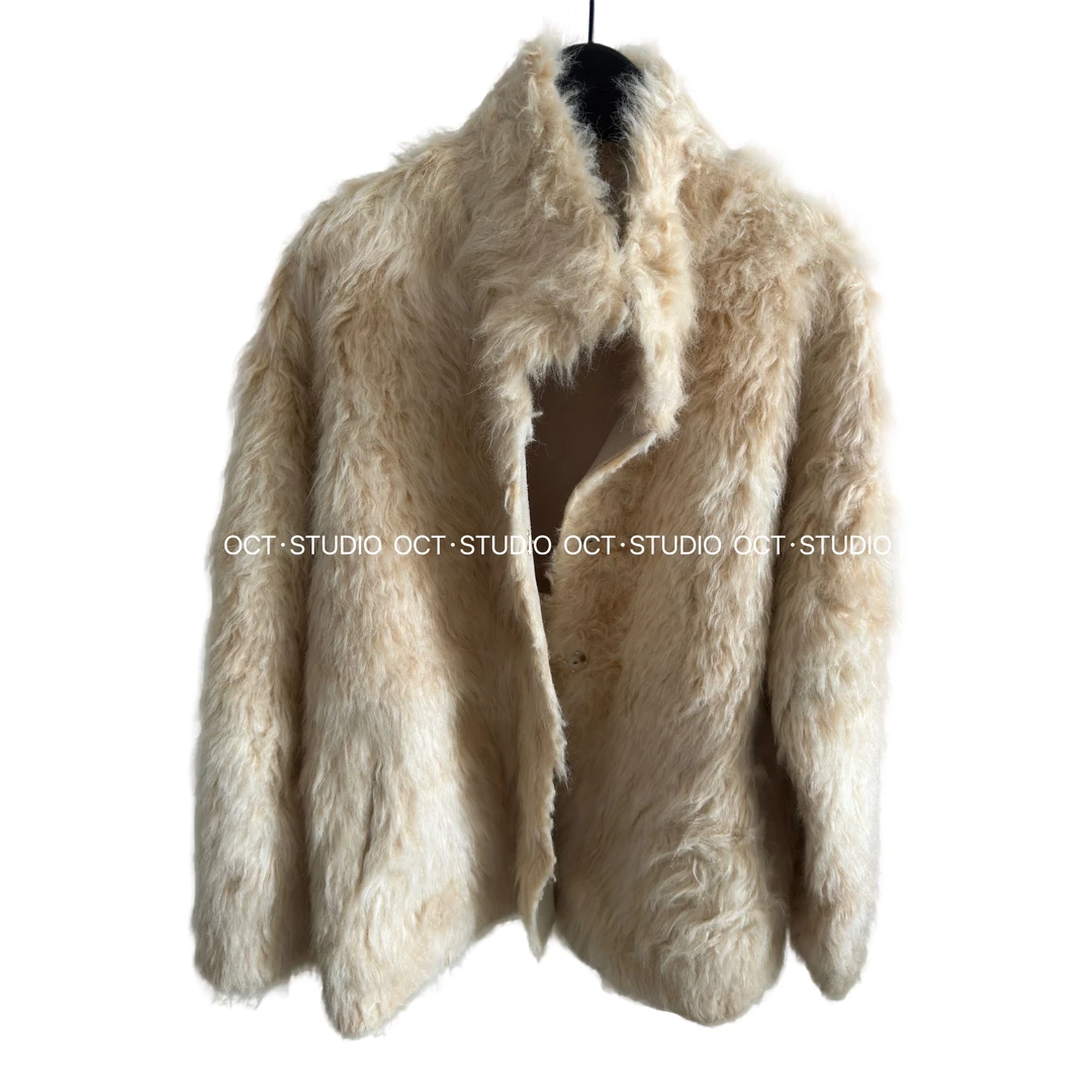 人造皮草 秋冬新品仿皮毛一体外套时尚宽松韩版毛毛外套皮毛外套