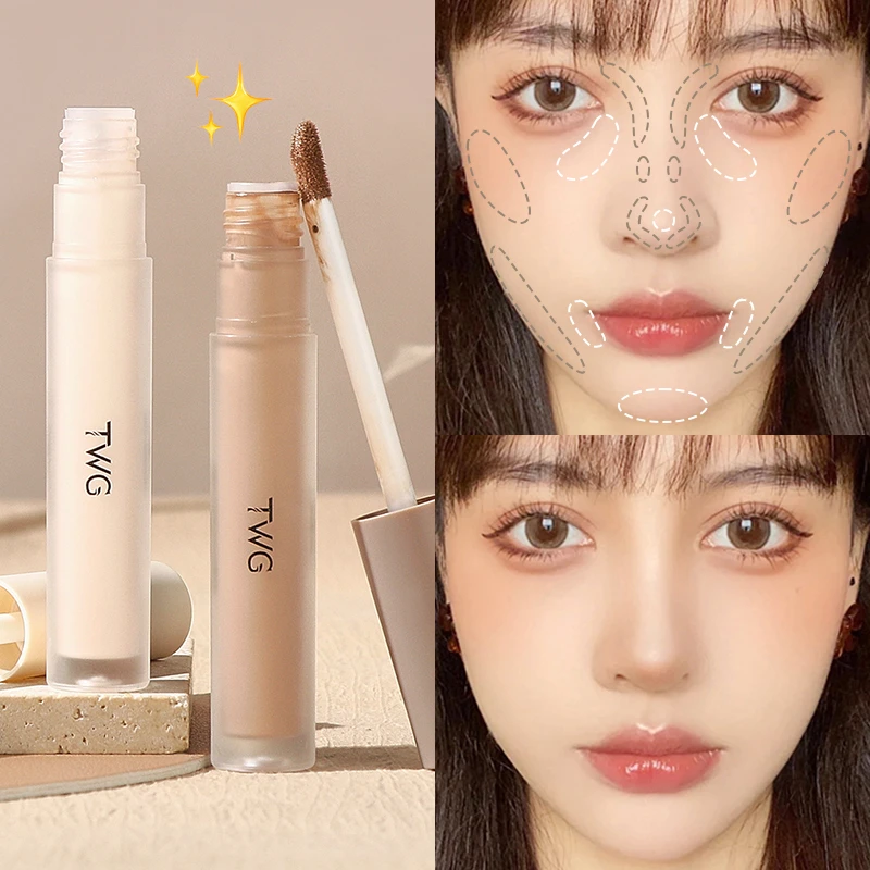 TWG【两支送粉扑】光影艺术修容液高光阴影液体修容液遮斑侧影提亮