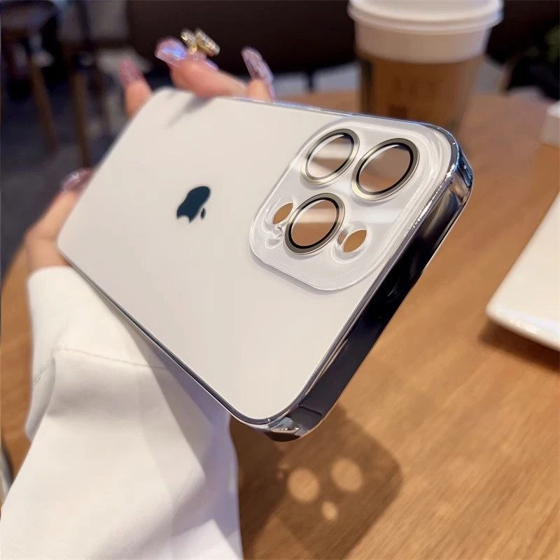 高级原机质感Phone15苹果14promax全包电镀手机壳新款13镜头膜12