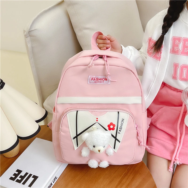 儿童双肩包幼儿园男女童书包可爱卡通兔子帆布小背包出游包潮韩版