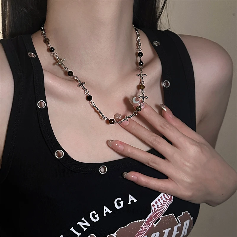 合金项链 X4372-1复古轻奢冷淡风项链女小众气质百搭颈链锁骨链