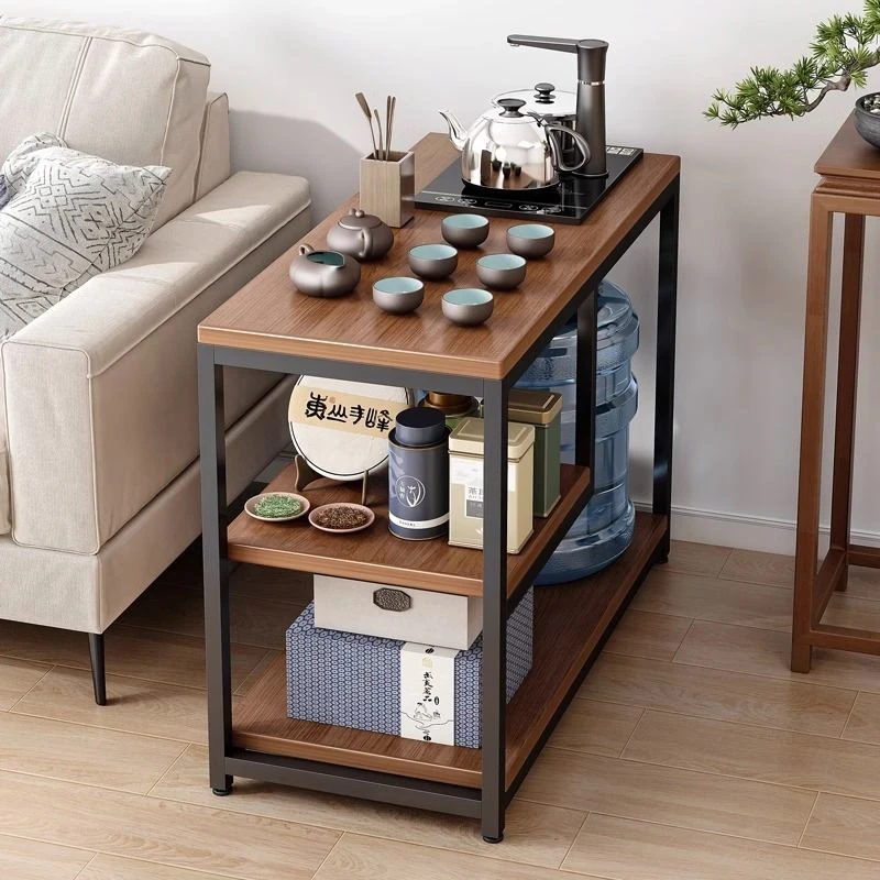 新疆包邮家用小茶台桌子沙发边几侧边柜茶水柜现代简约简易移动小