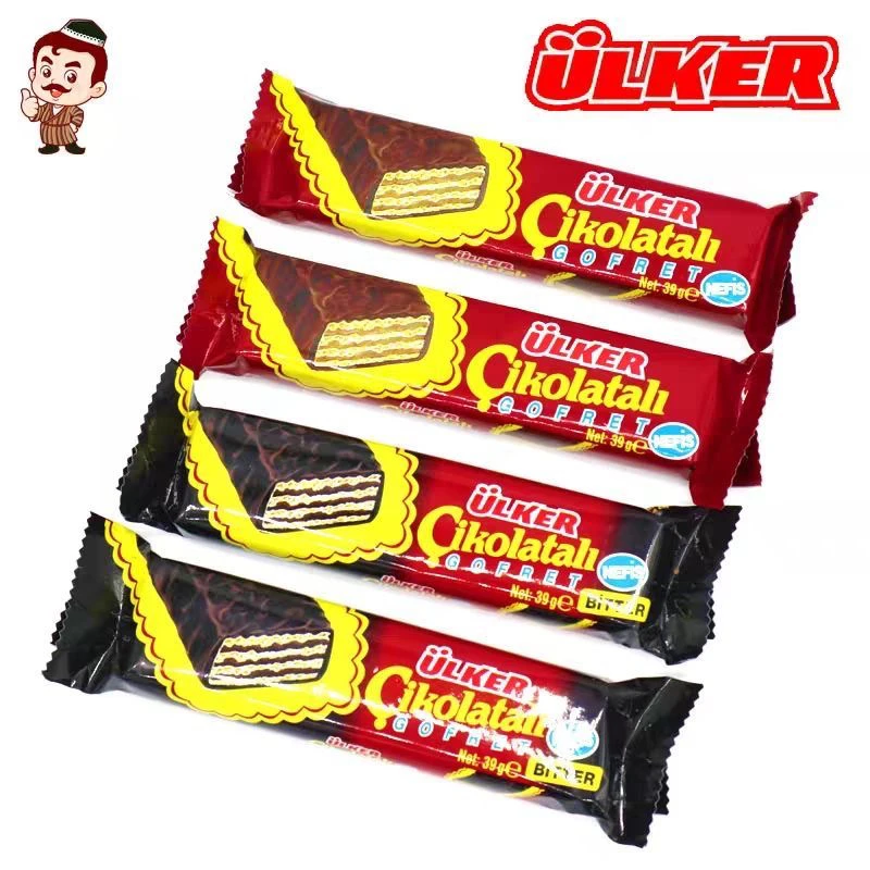 ULKER/优客营养早餐黑巧克力威化饼干土耳其生产进口夹心美味能量