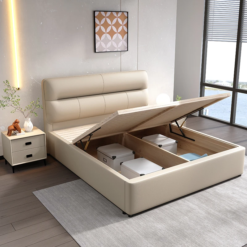 【VIP专属链接】高箱储物真皮床