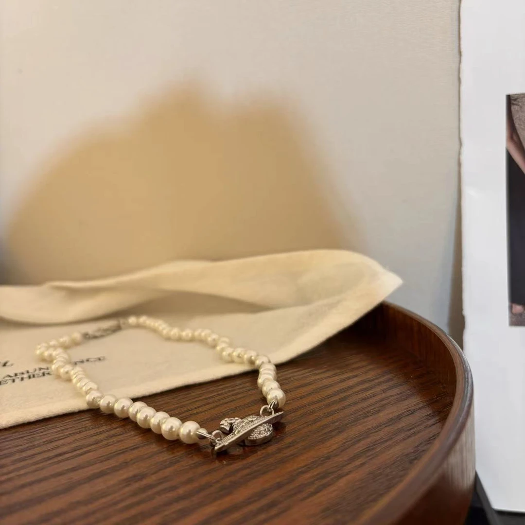 铜合金仿珍珠项链 星球ZZ项链XL1637－B16