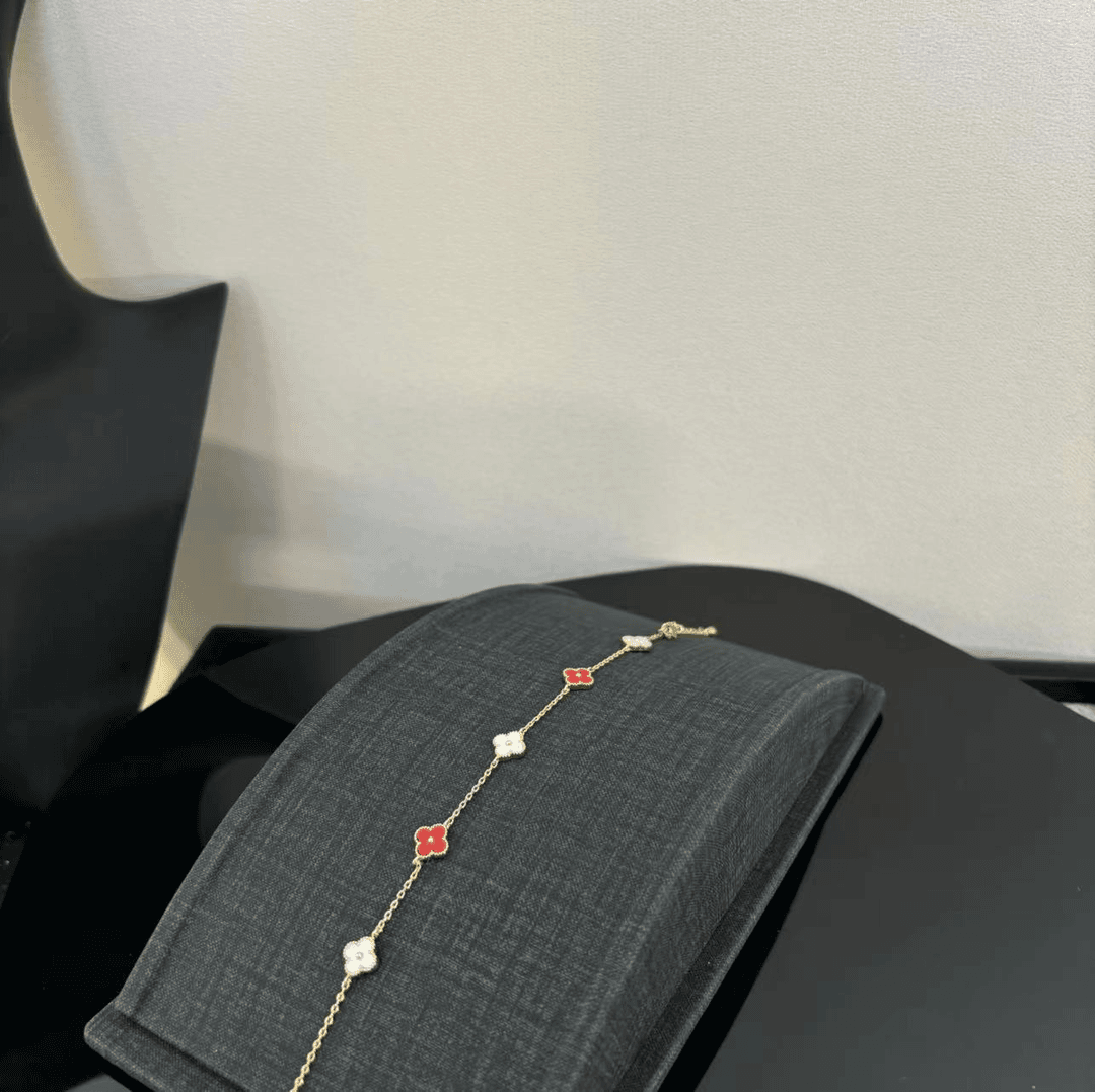 铜合金手链 红白幸运草手链SL1529-142