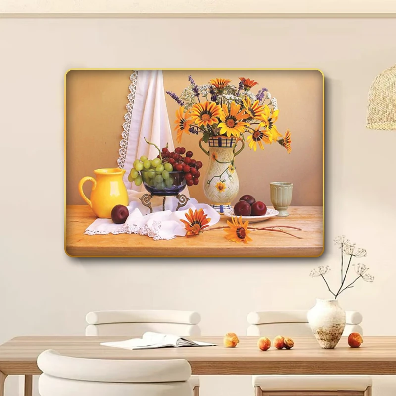 云朵N065现代简约餐厅装饰画客厅画水果盘艺术花瓶装饰画FL-20