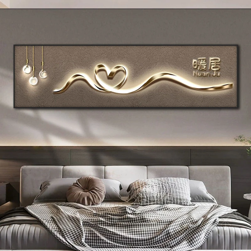 CU-001暖居卧室床头装饰画主卧房间挂画高级感酒店民宿挂画