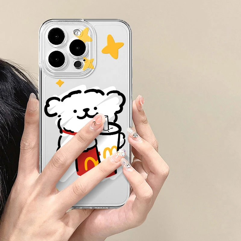 Nextsong苹果15麦当当小狗苹果14情侣手机壳IPhone12/13全包软壳